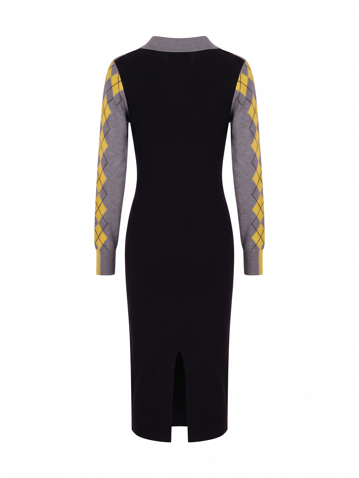 Raisa Argyle Merino Midi Dress