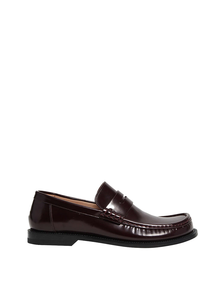 【送料&関税込】Loewe Burgundy Leather Campo Loafers Loewe Burgundy Leather Campo Loafers | italist