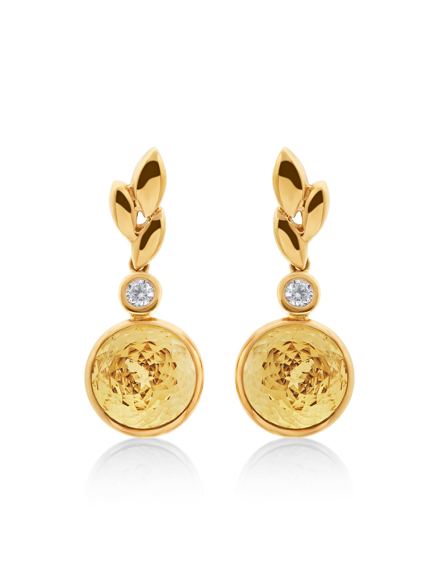 Special Lapidation Citrine Earrings