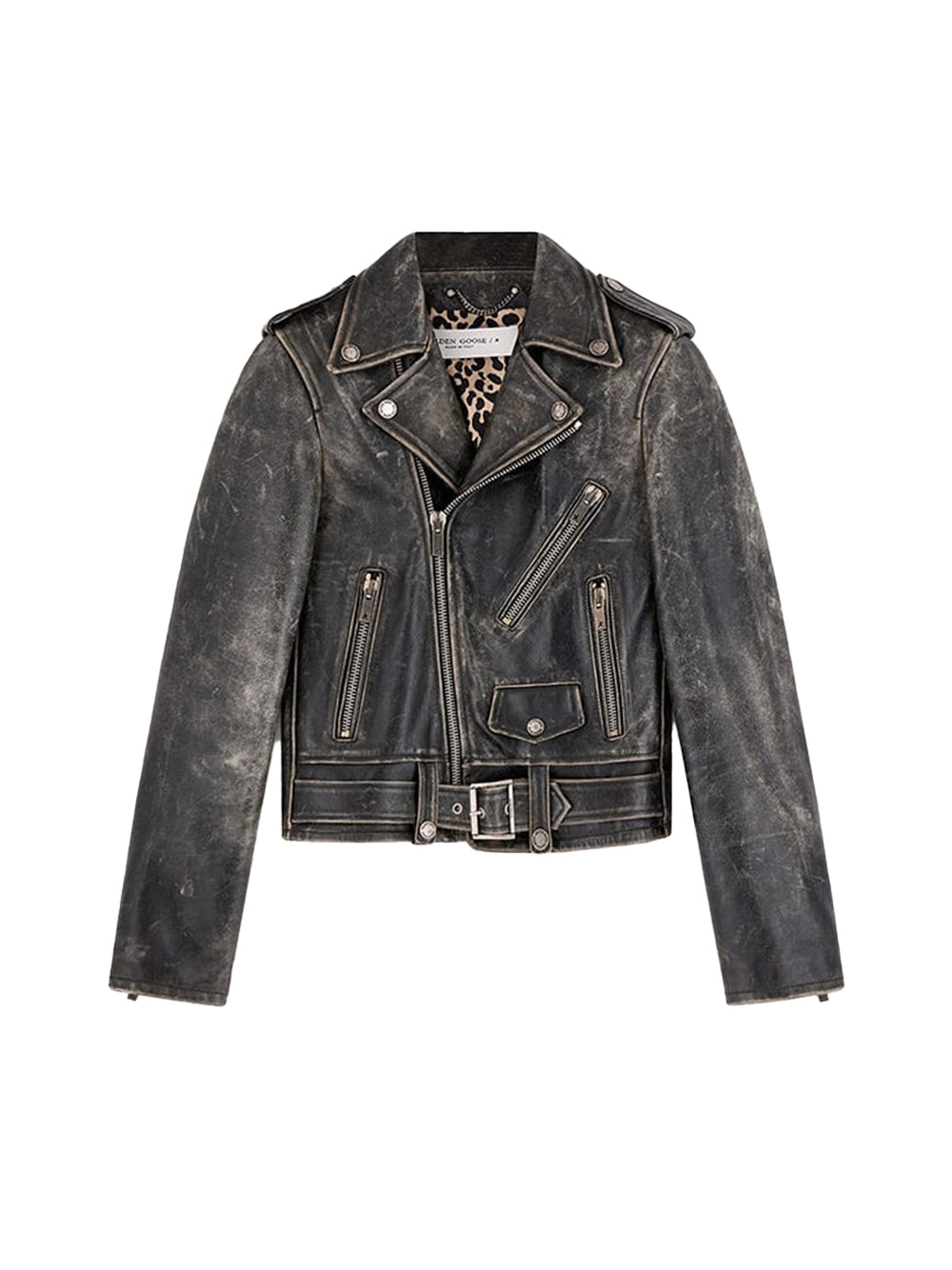 Distressed Biker Jacket