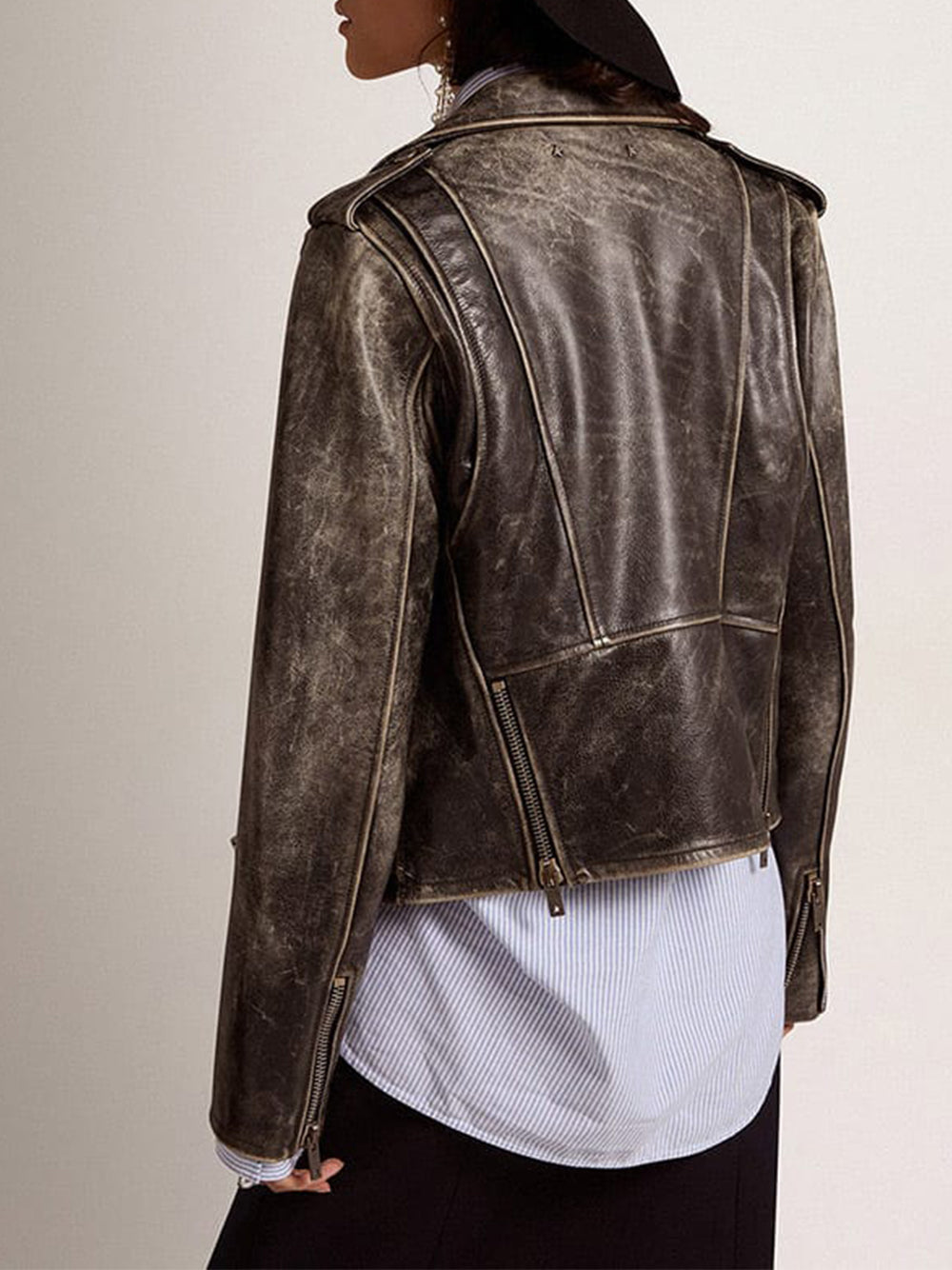 Distressed Biker Jacket