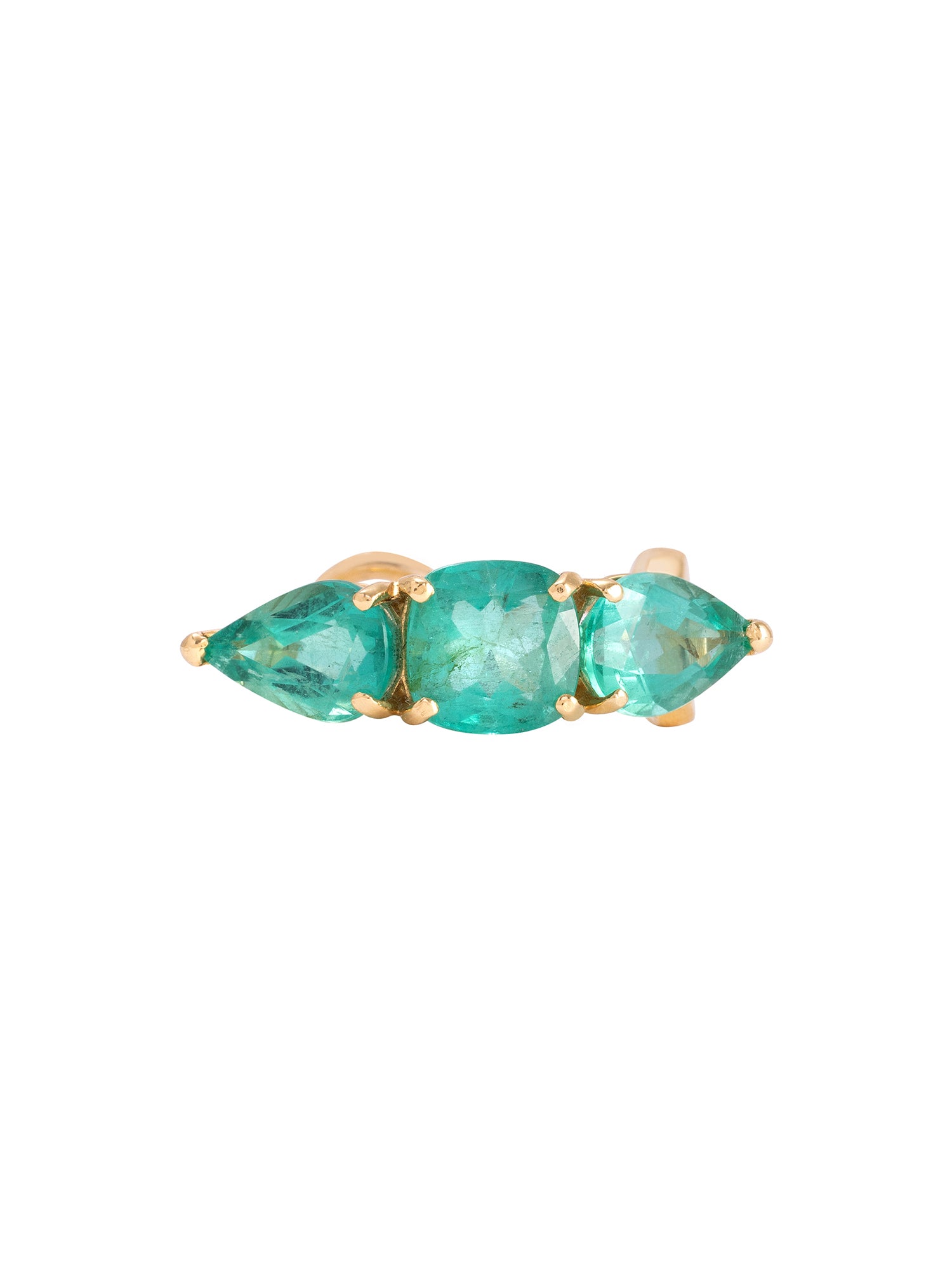 Princess, Oval, and Pear Emerald Piercing