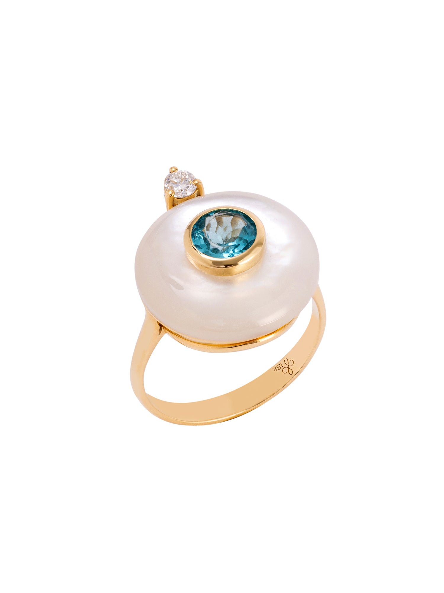 White One Bubble Ring