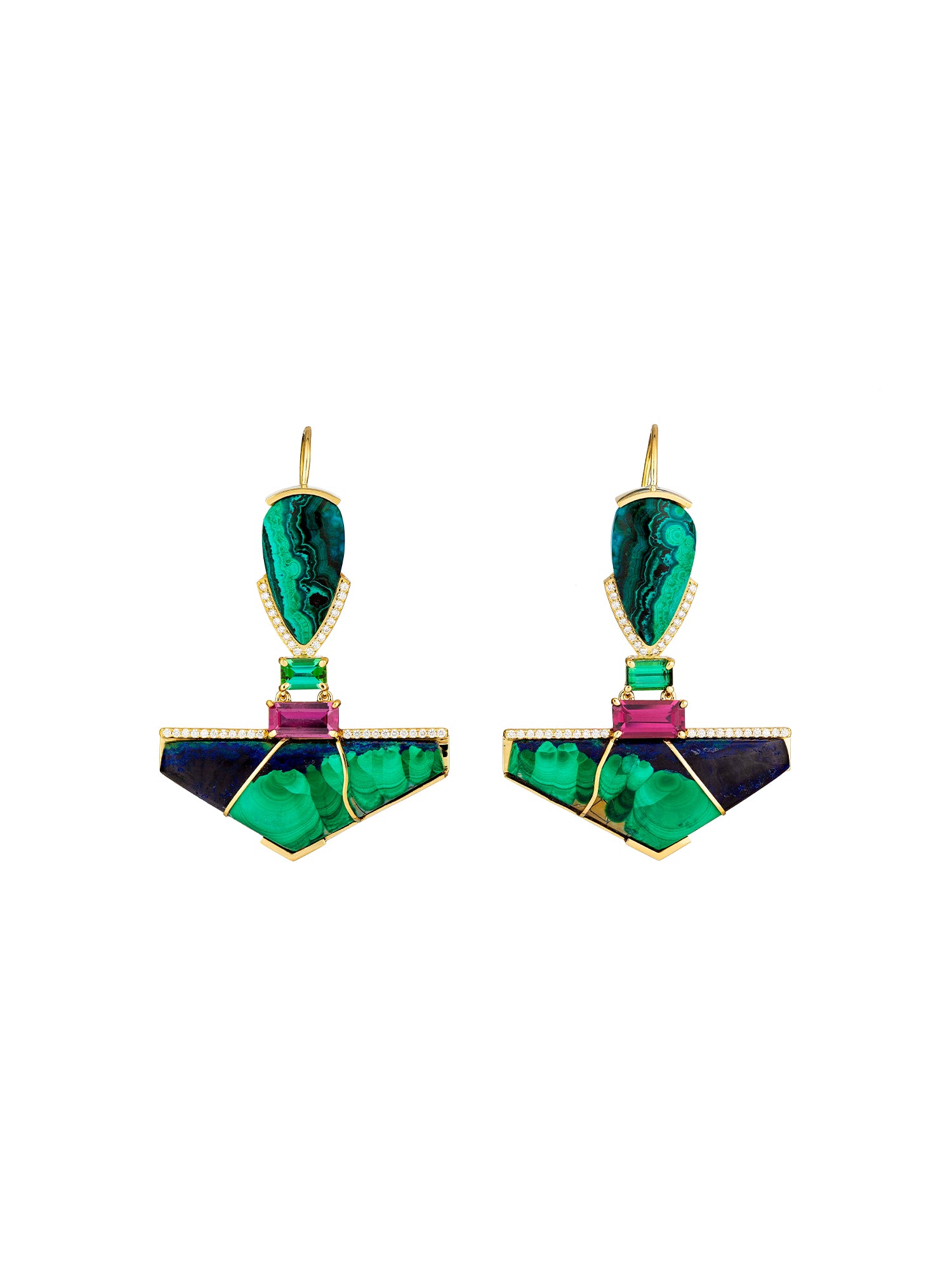 Azurite Malachite Earrings
