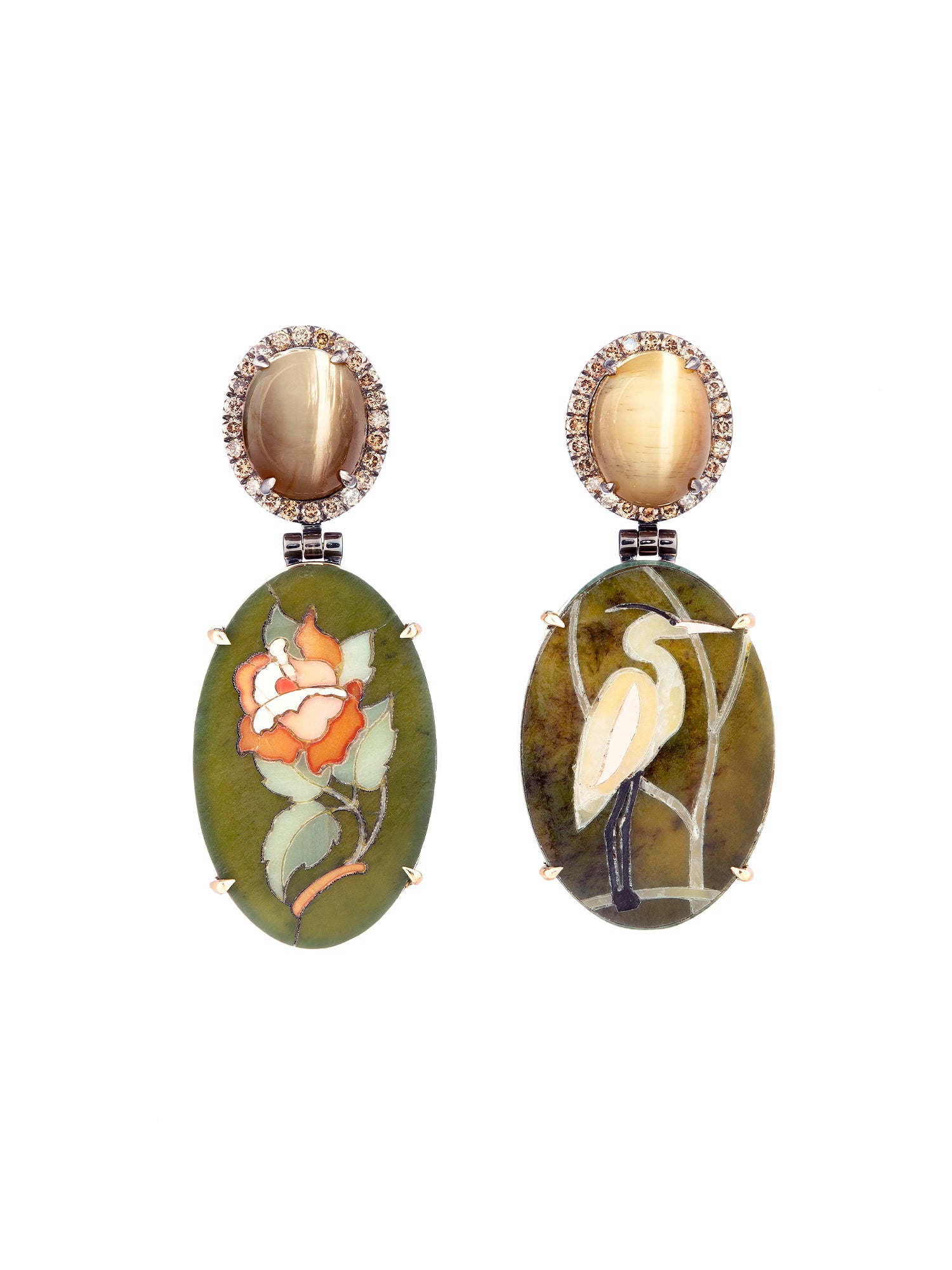 Flora & Fauna Micromosaic Earrings