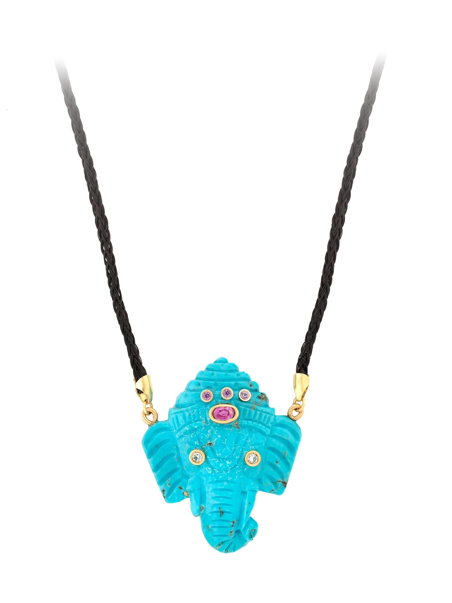 Turquoise Lord Ganesh Necklace