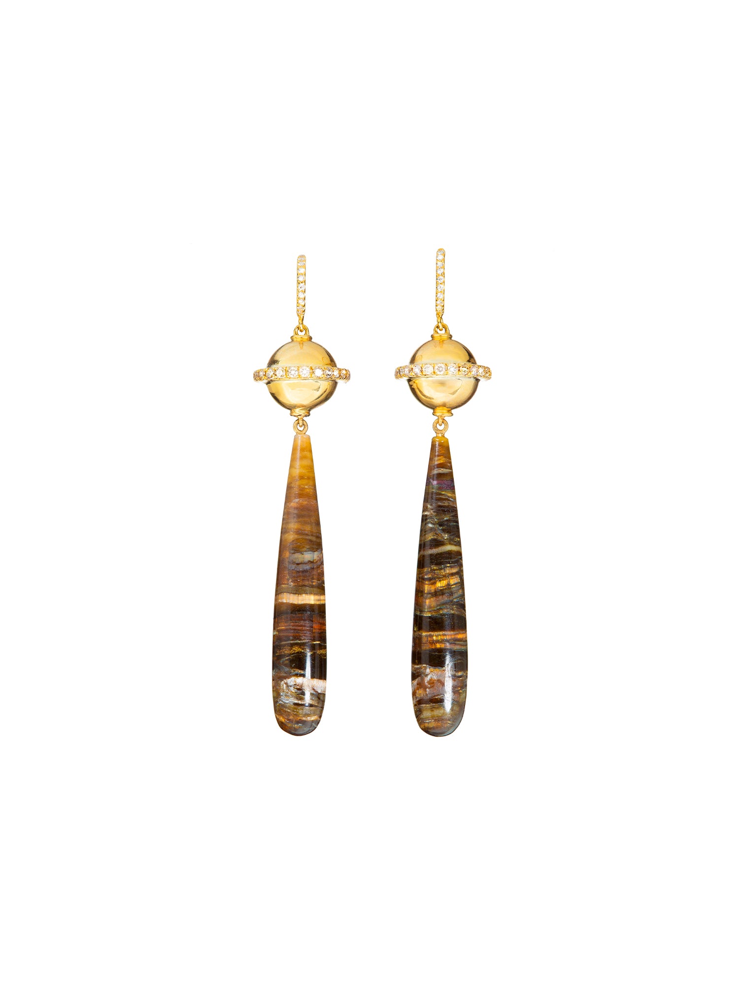 Serpentine Opal Catseye Earrings