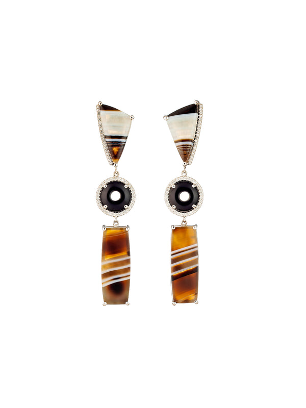 Tuxedo Agate Earrings