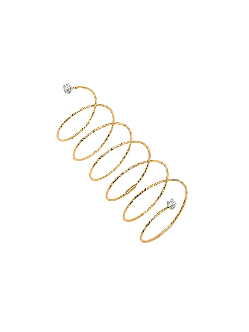Wire Spiral Diamond Ring
