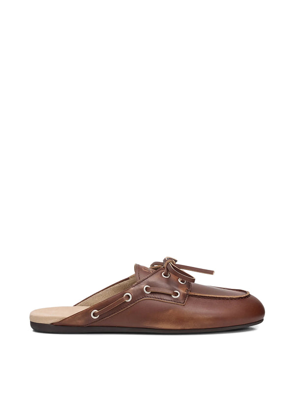 Leather Boat Mules
