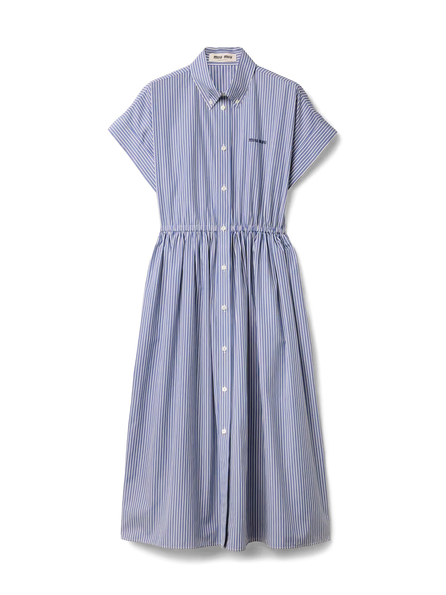 MIU MIU　シルクワンピース Miu Mu | Striped Poplin Shirtdress – Kirna Zabête