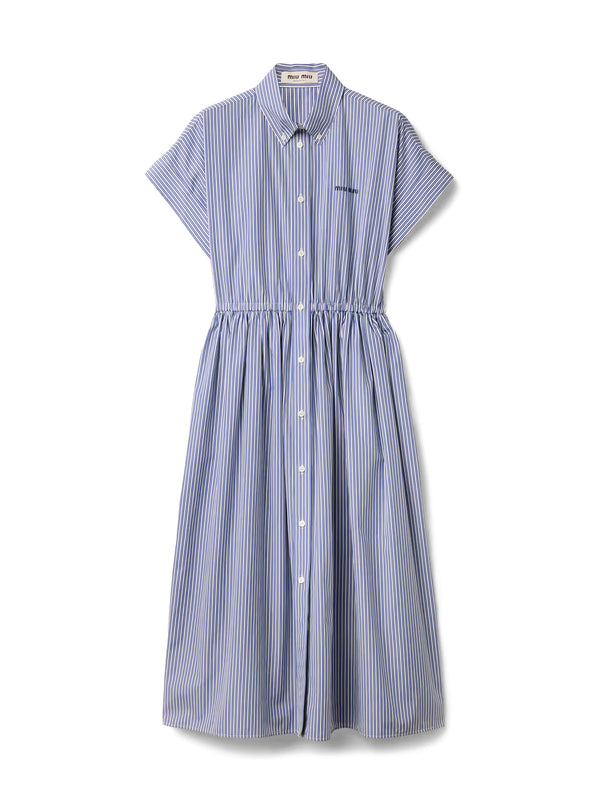 Striped Poplin Shirtdress