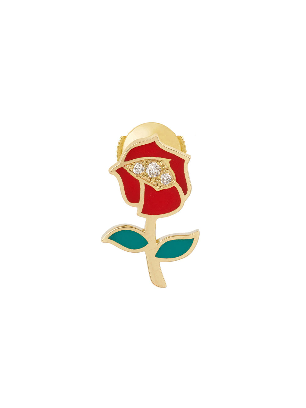 Lacquer Rose Antique Mono Earring