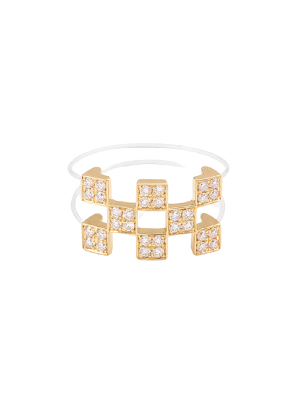 Yellow Gold Nylon Illusion Ring