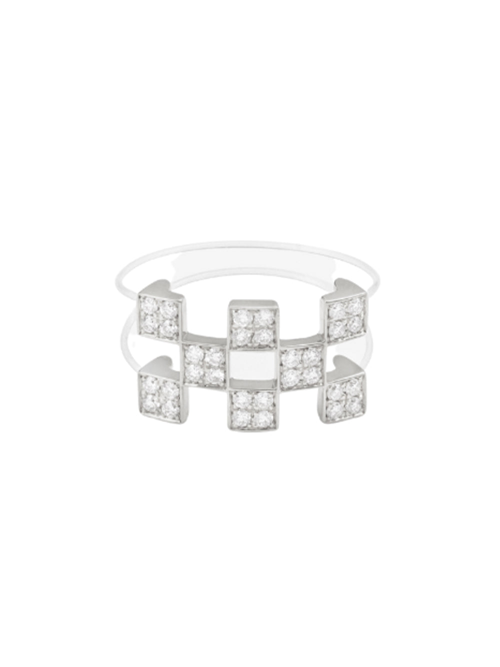 White Gold Nylon Illusion Ring
