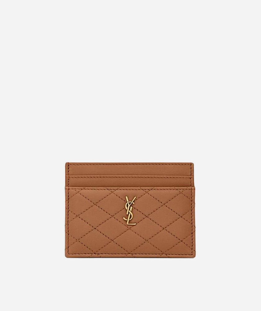 SAINT LAURENT 財布 YSL LINE compact zippered wallet in grained leather in Black