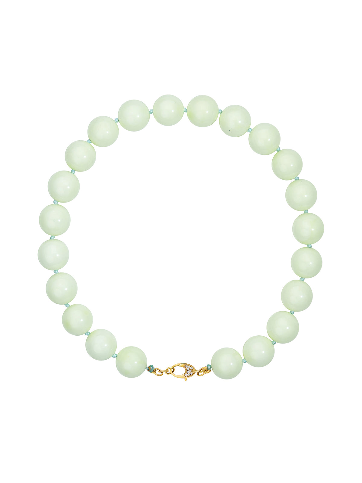 Hand Knotted Chrysoprase Bead Necklace