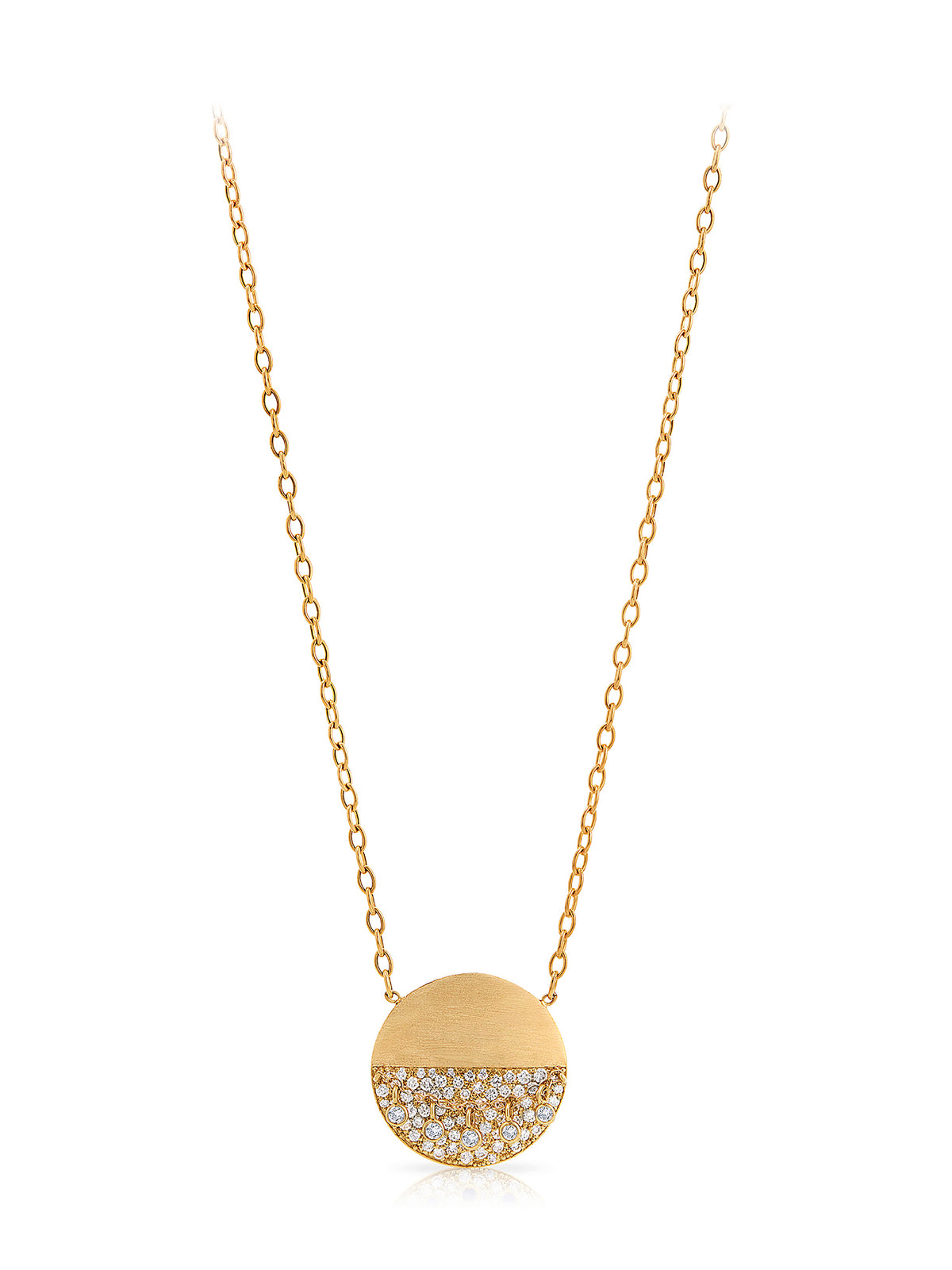 Circle Hemline Diamonds Necklace
