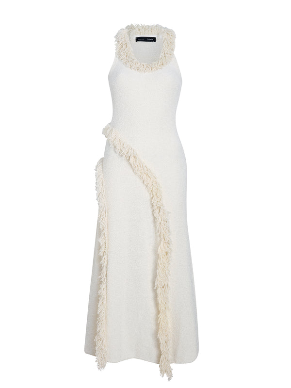 Nilo Midi Dress in Textured Wool Jacquard