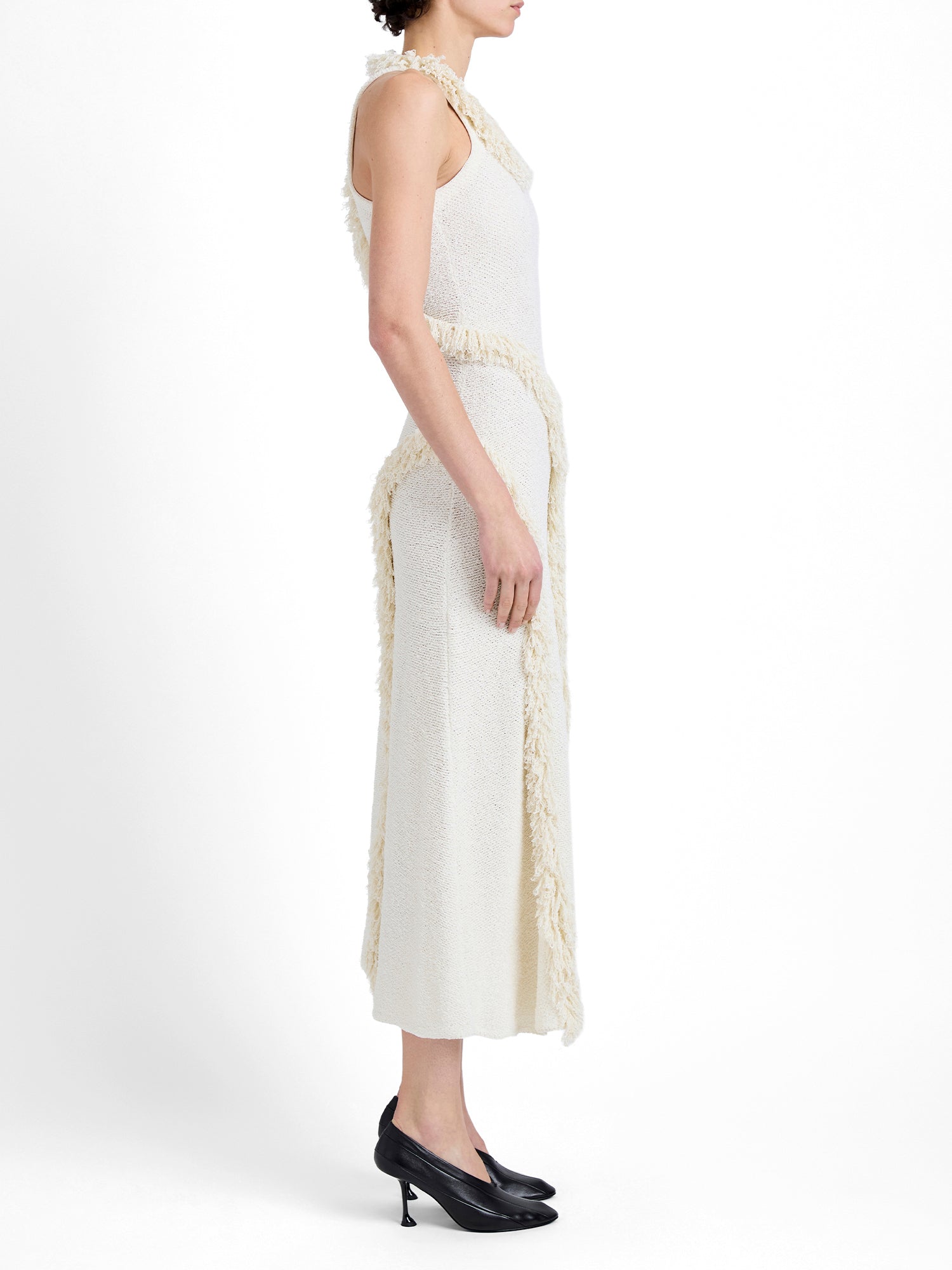 PROENZA SCHOULER | Nilo Midi Dress in Textured Wool Jacquard