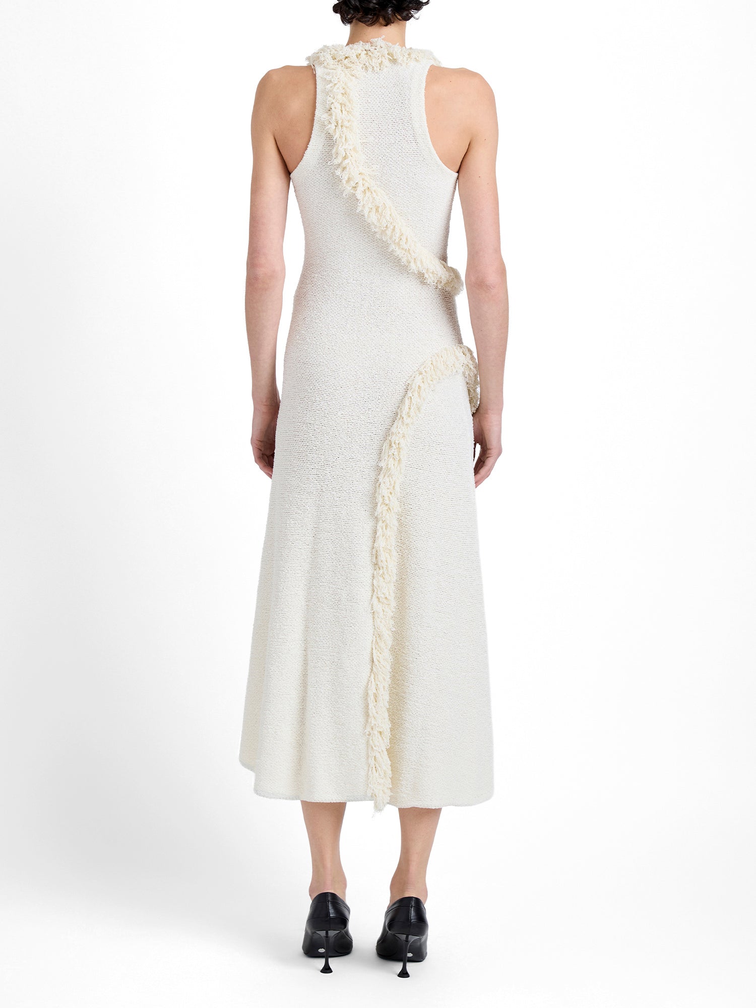 Nilo Midi Dress in Textured Wool Jacquard