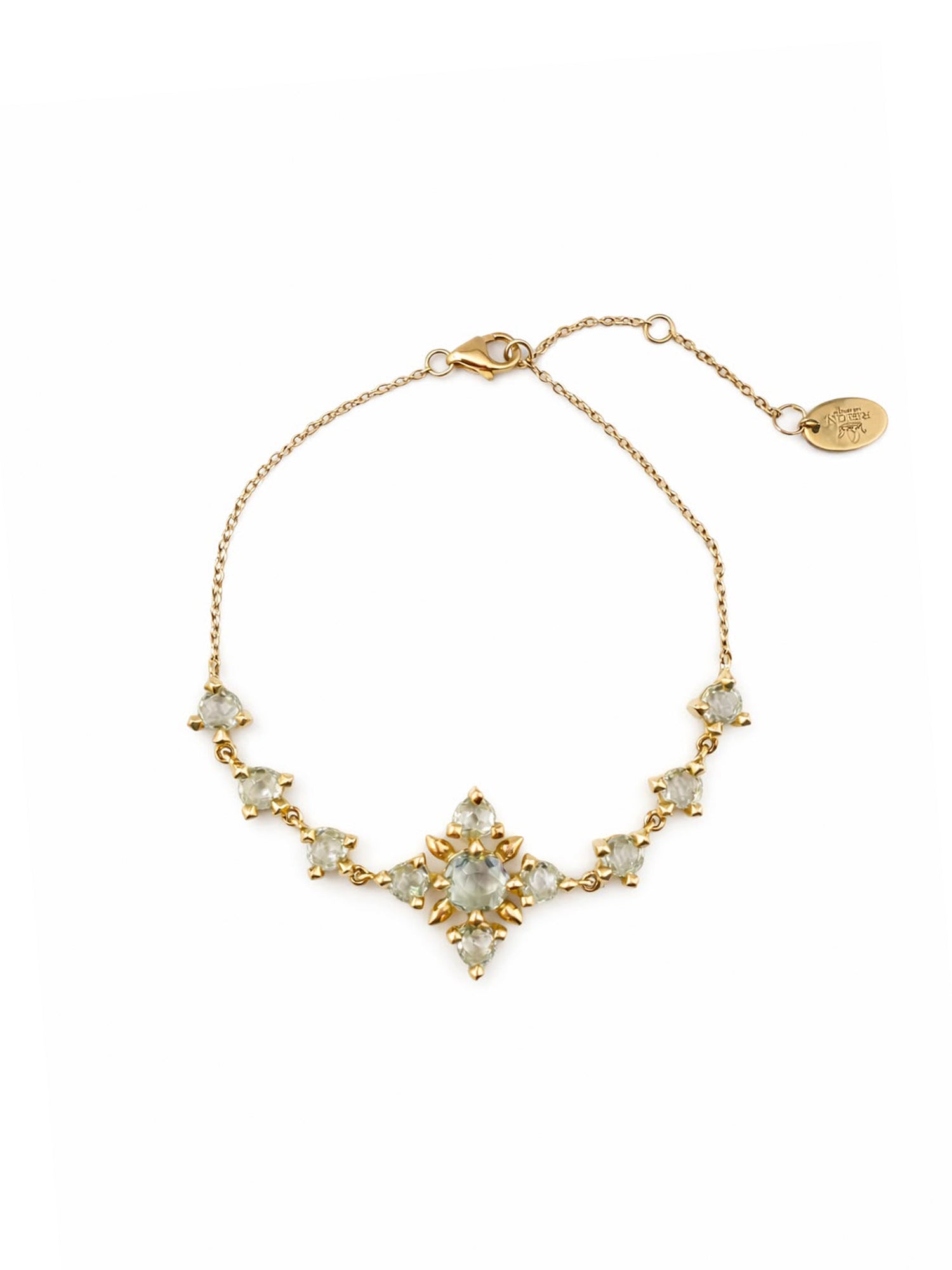 Raj Green Amethyst Petal Bracelet