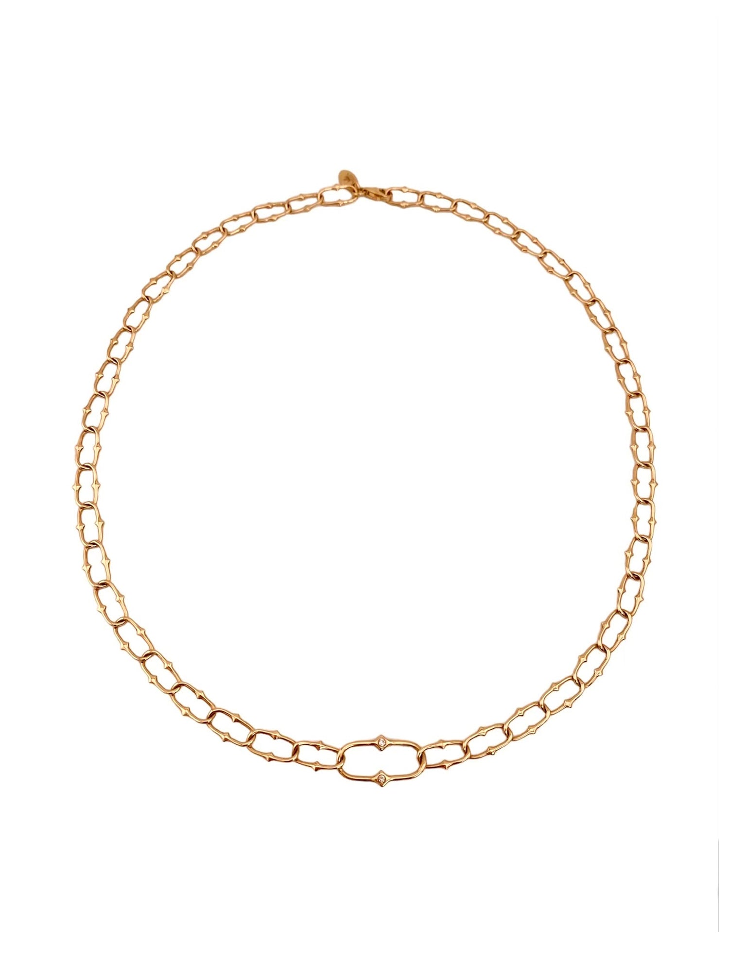 Rani Thorn Link Necklace with Diamonds