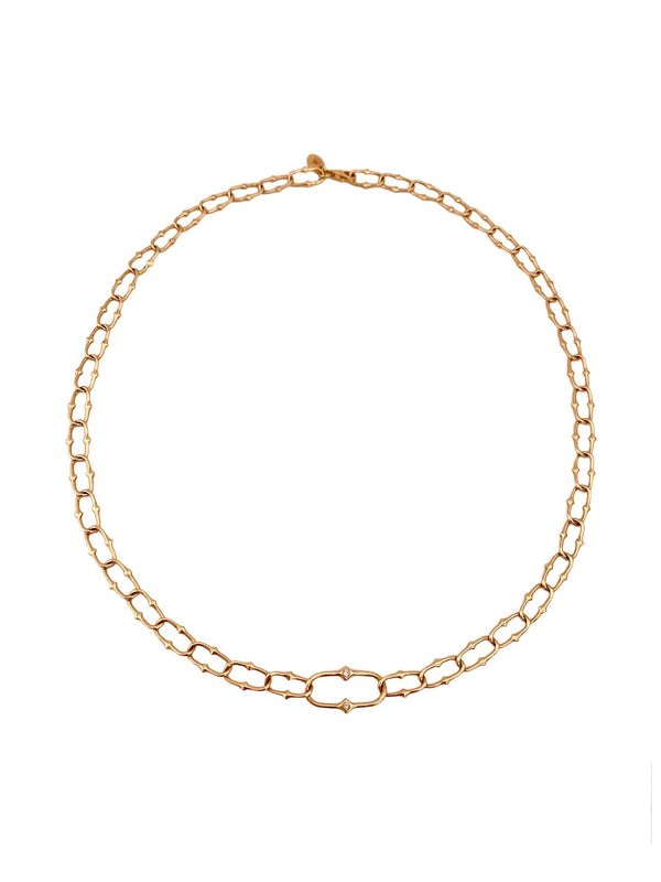 Rani Thorn Link Necklace with Diamonds