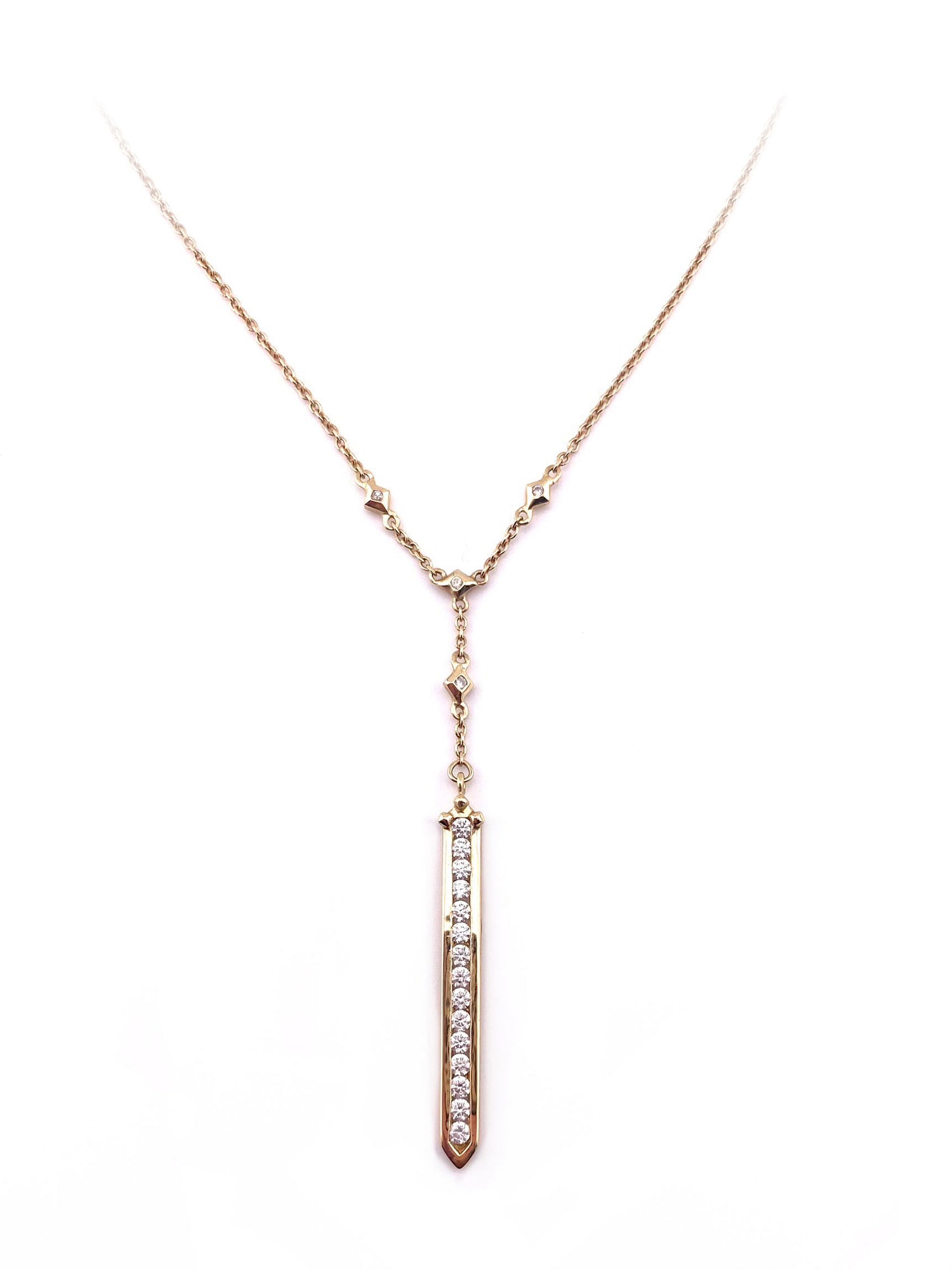 Vajra Diamond Bar Necklace