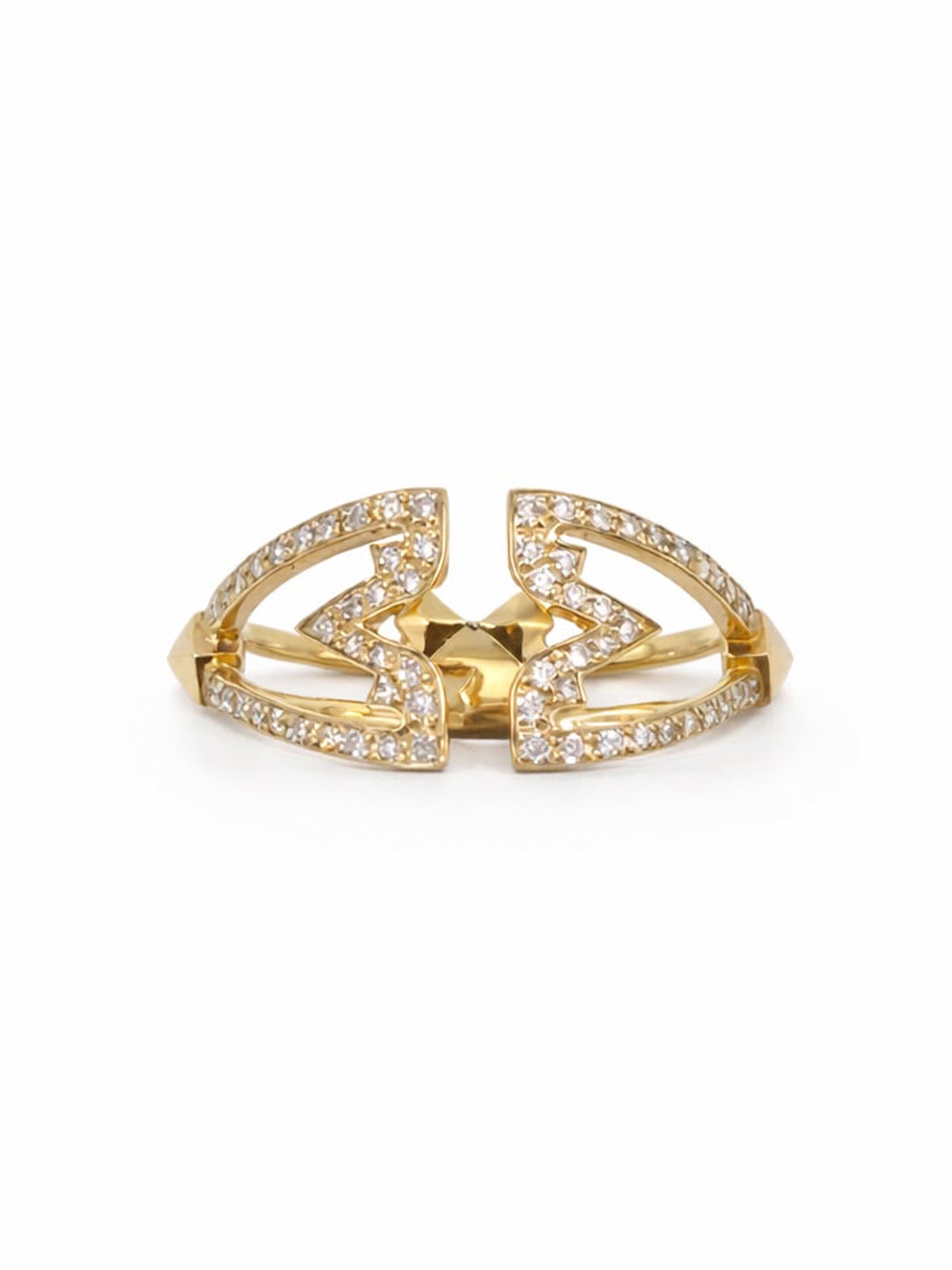 Vajra Diamond Crown Cage Ring