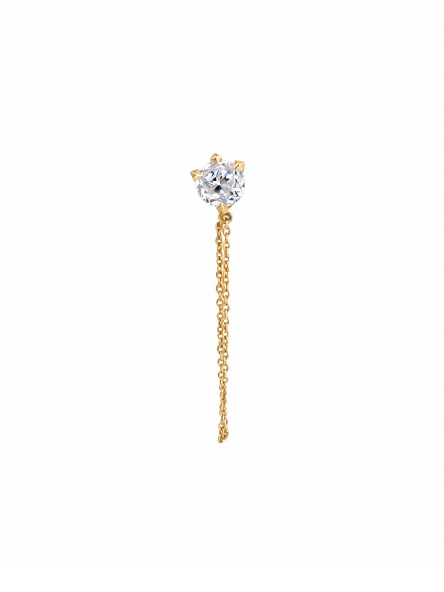 Vajra Round Stud with Chain