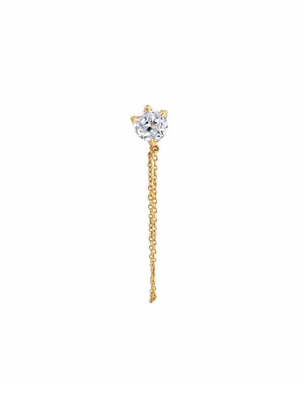 Vajra Round Stud with Chain