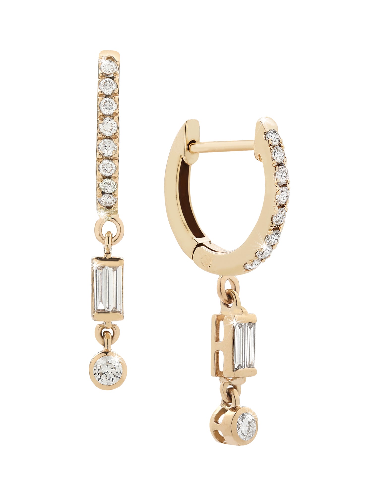 Mini Mélange Petite Diamond Drop Earrings