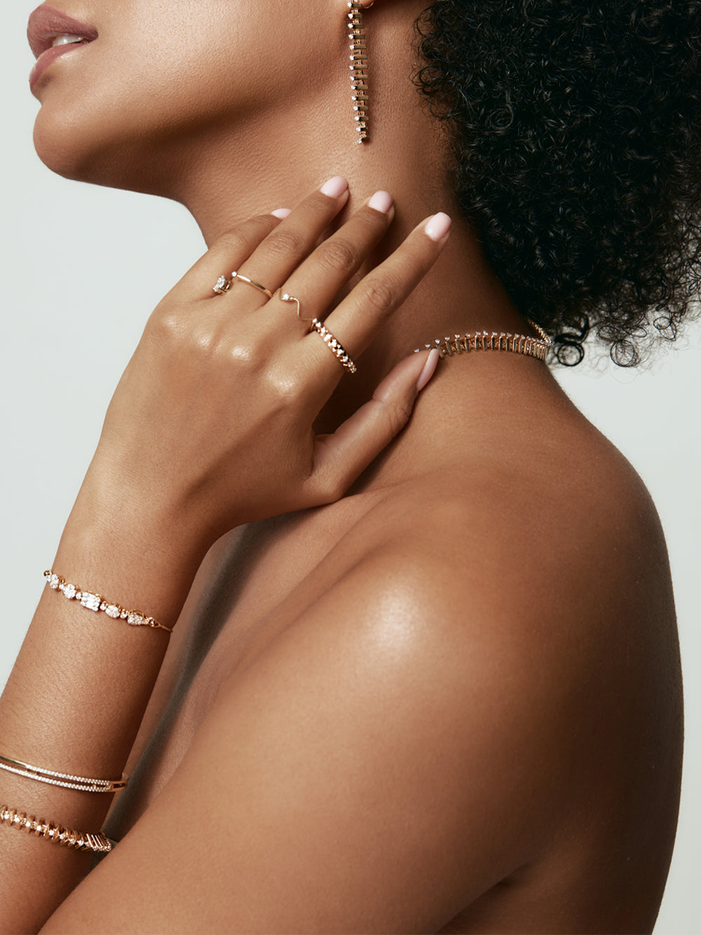 Wave Ring with Diamond