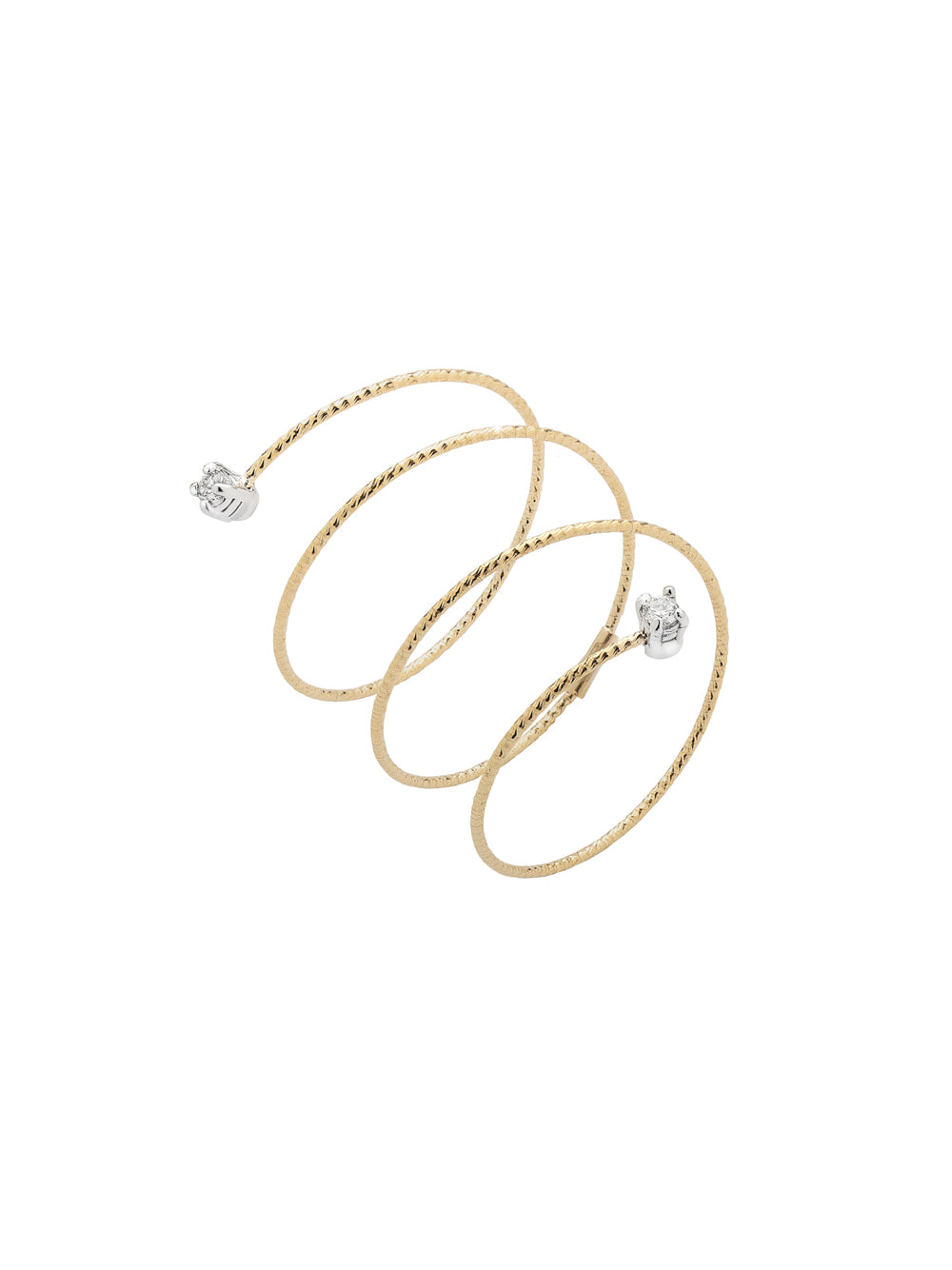 Wire Petite Spiral Ring with Diamond