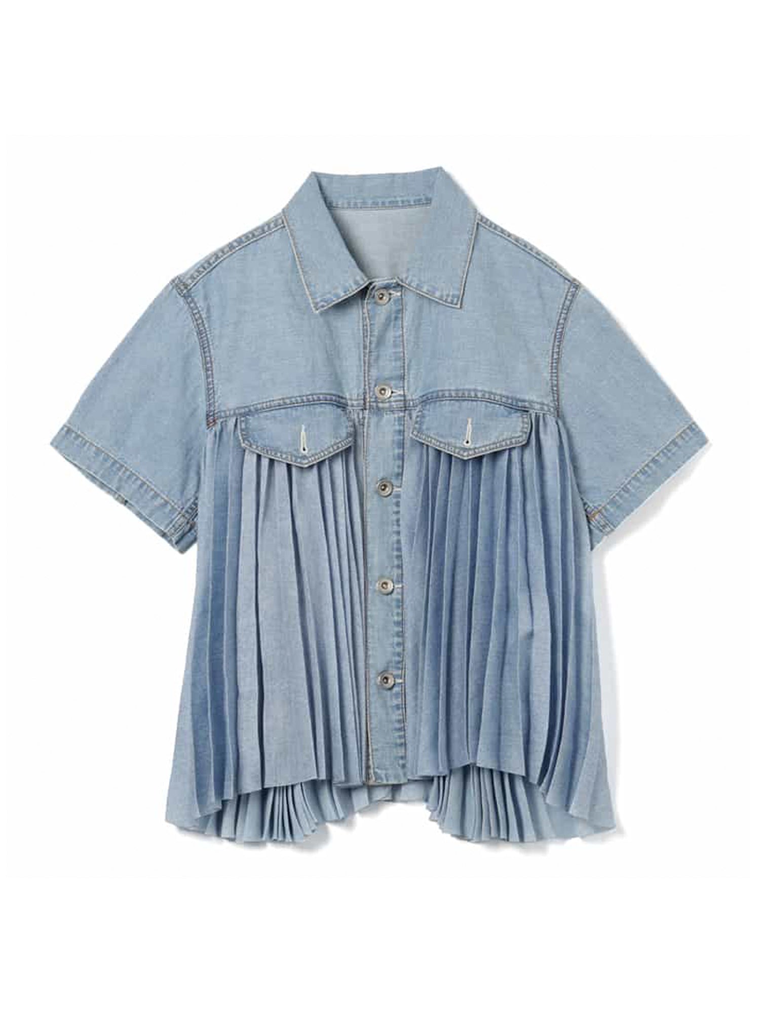 Sacai | Pleated Denim Shirt – Kirna Zabête