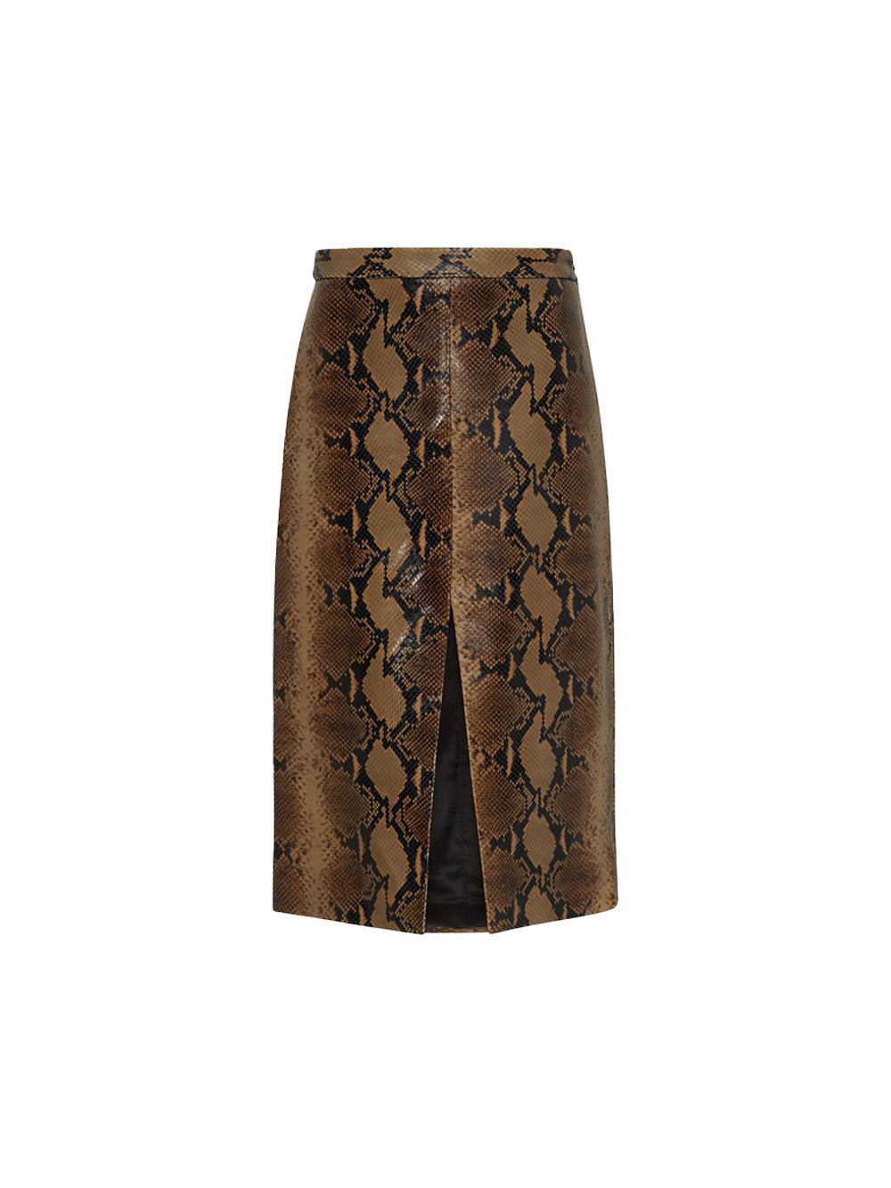 Khaite Fraser Leather Midi Skirt