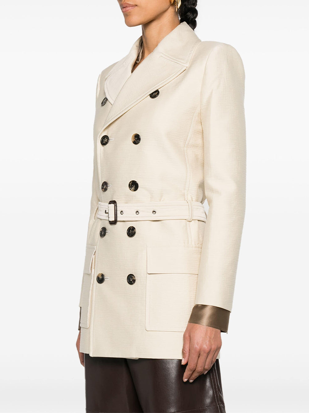 Cotton and Wool Saharienne Jacket
