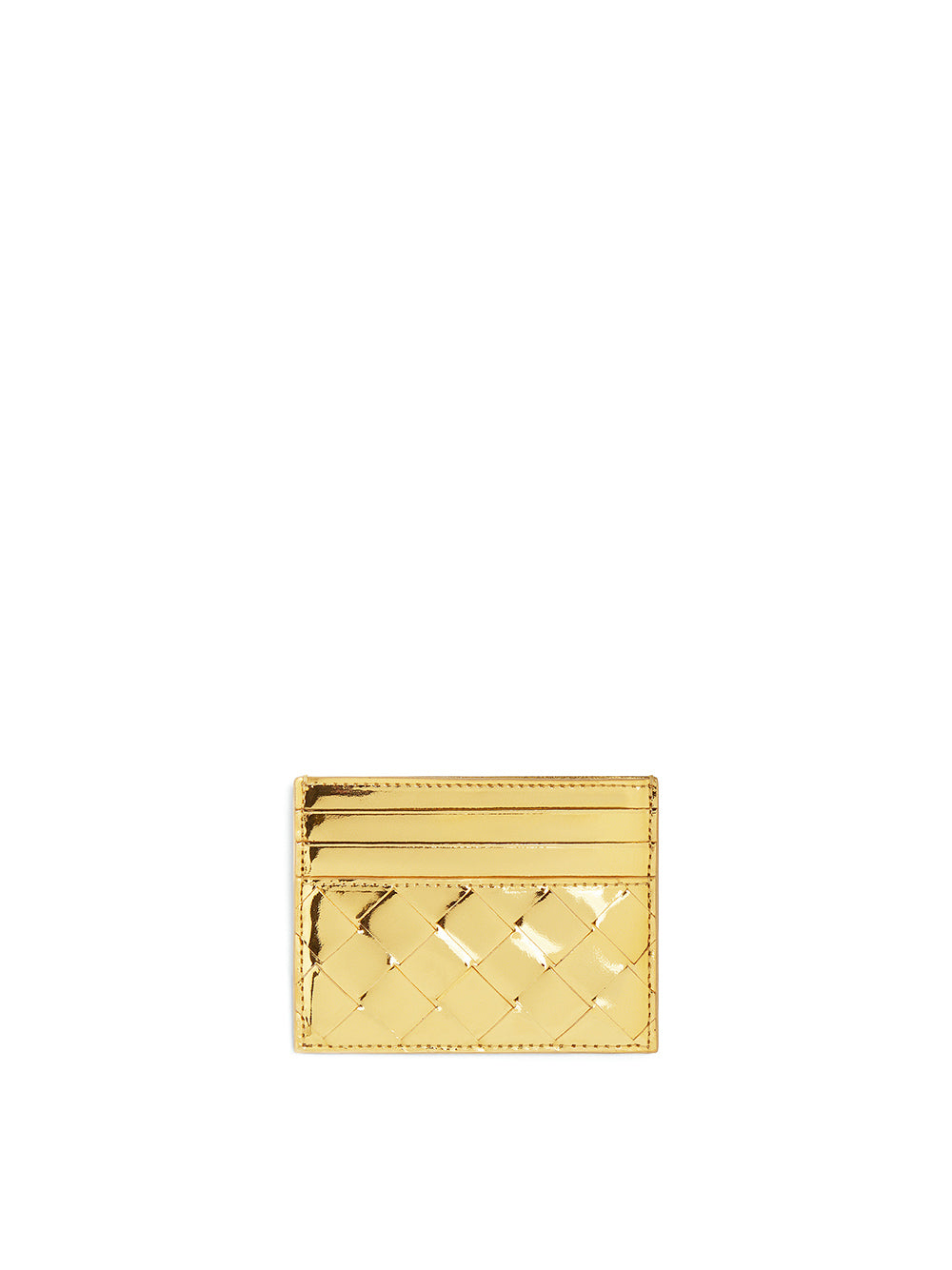 Metallic Intrecciato Card Case