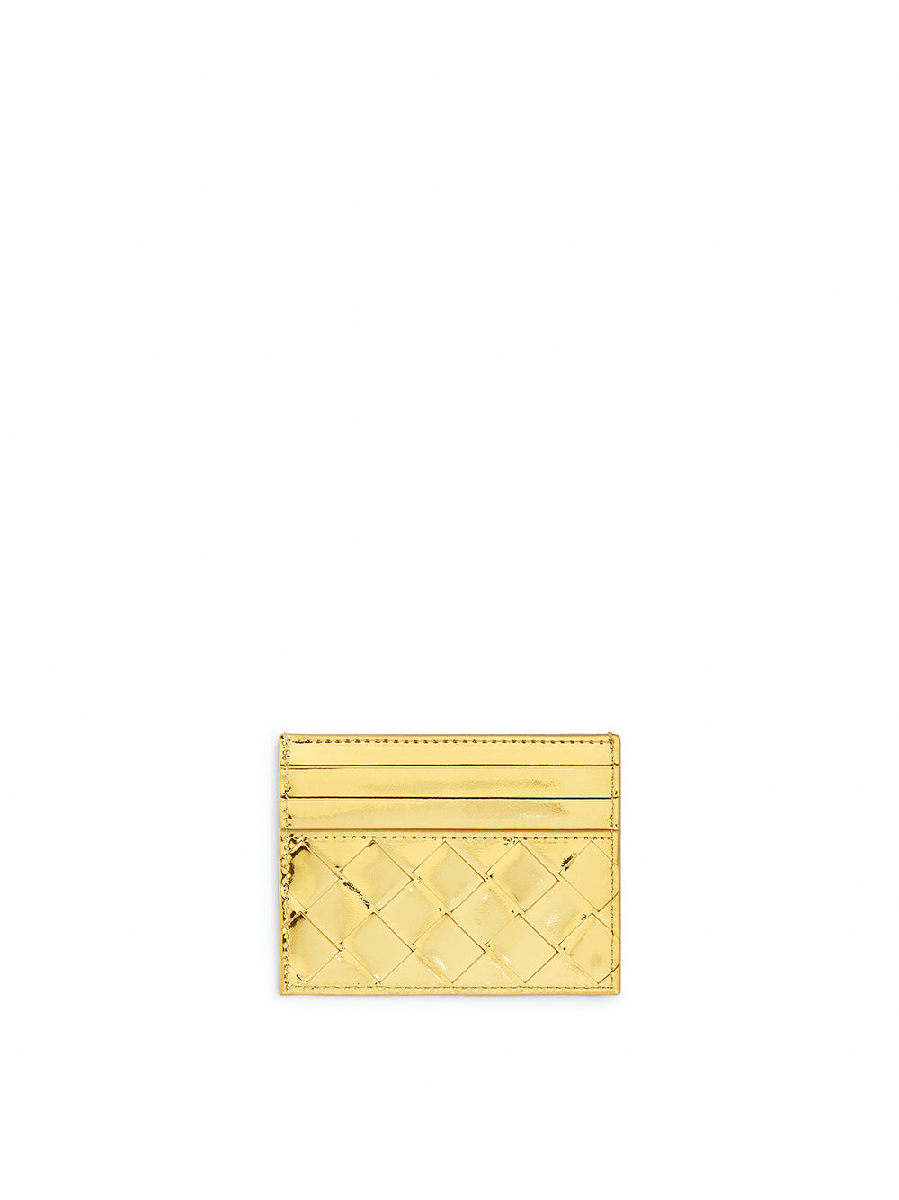 Metallic Intrecciato Card Case