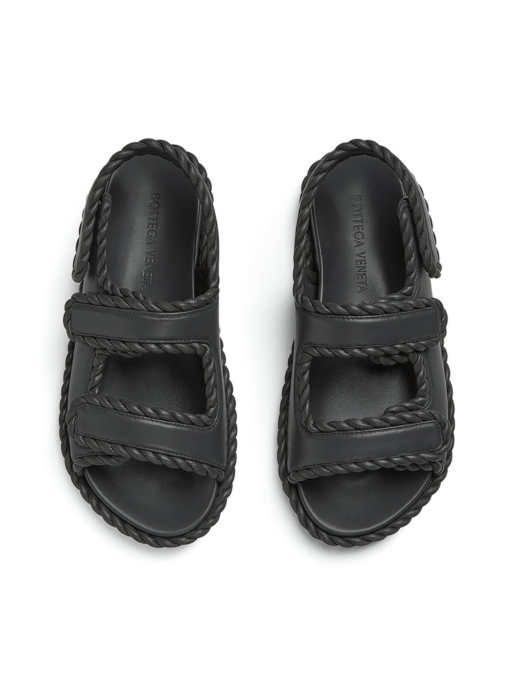 【関込・国内送】BOTTEGA VENETA Jack leather sandals Jack Leather Braid Dual-Band Sandals | Neiman Marcus