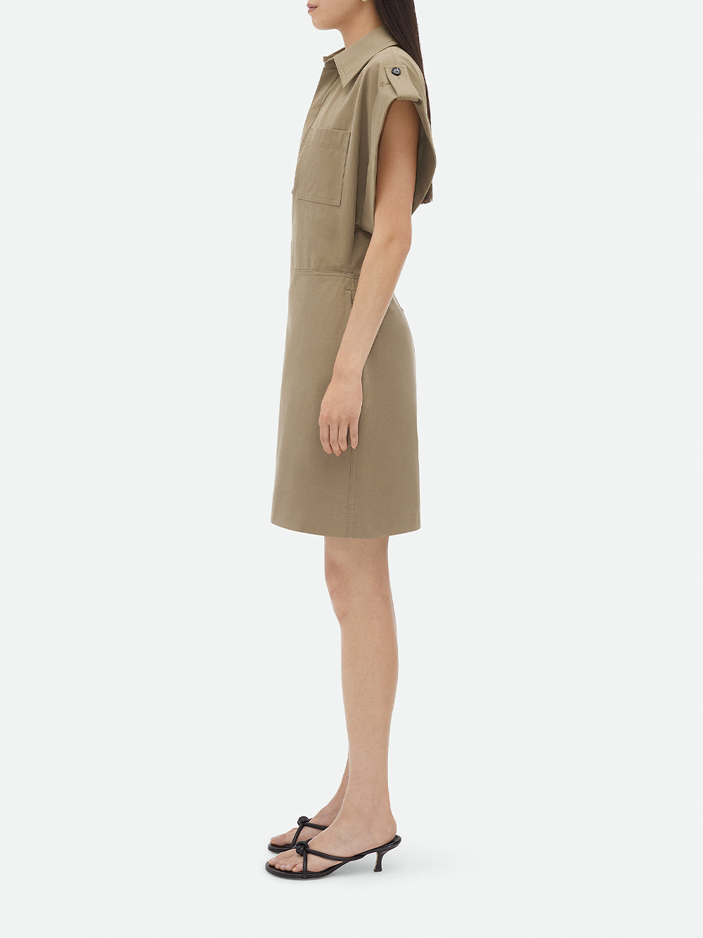Structured Cotton Mini Dress
