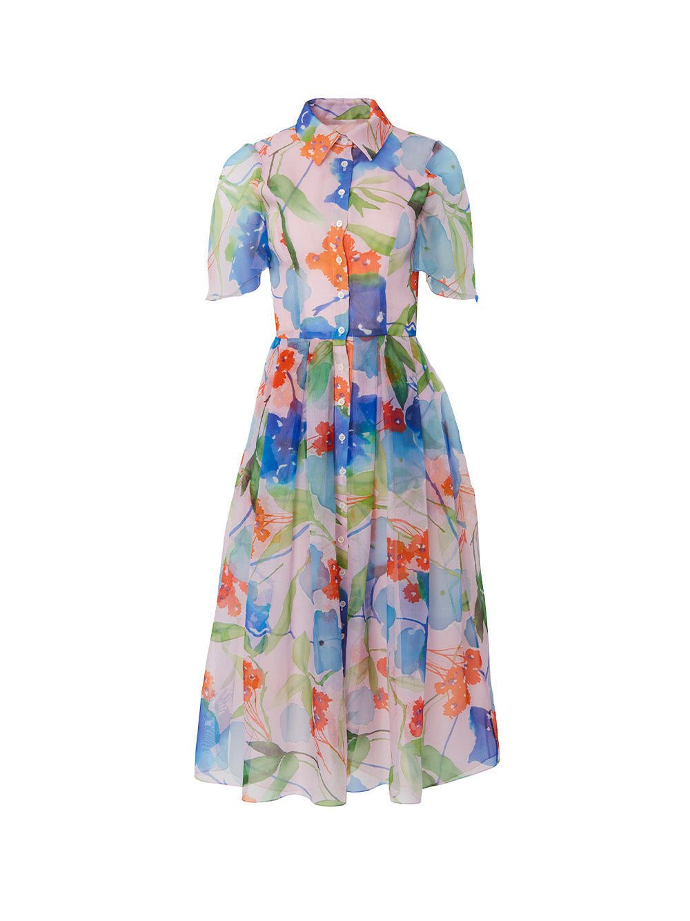 Floral Buttondown Midi