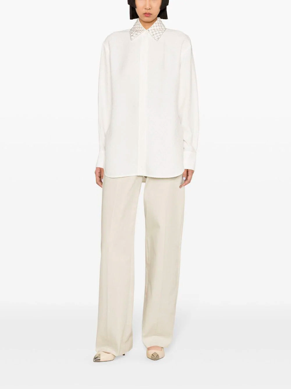 Embellished Boyfriend Blouse