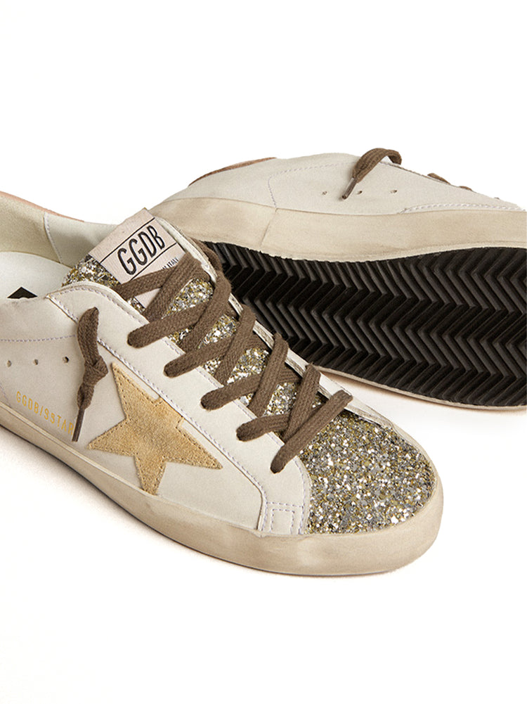 Golden Goose Glitter-Toe Superstar Sneakers – Kirna Zabête