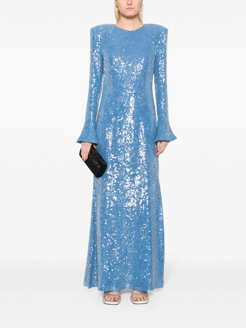 Sequin Flare Sleeve Dress