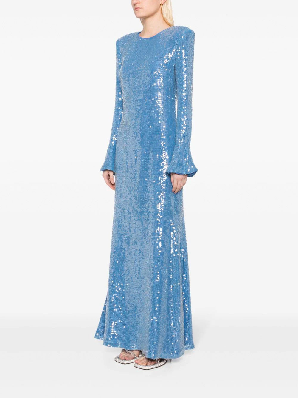 Sequin Flare Sleeve Dress