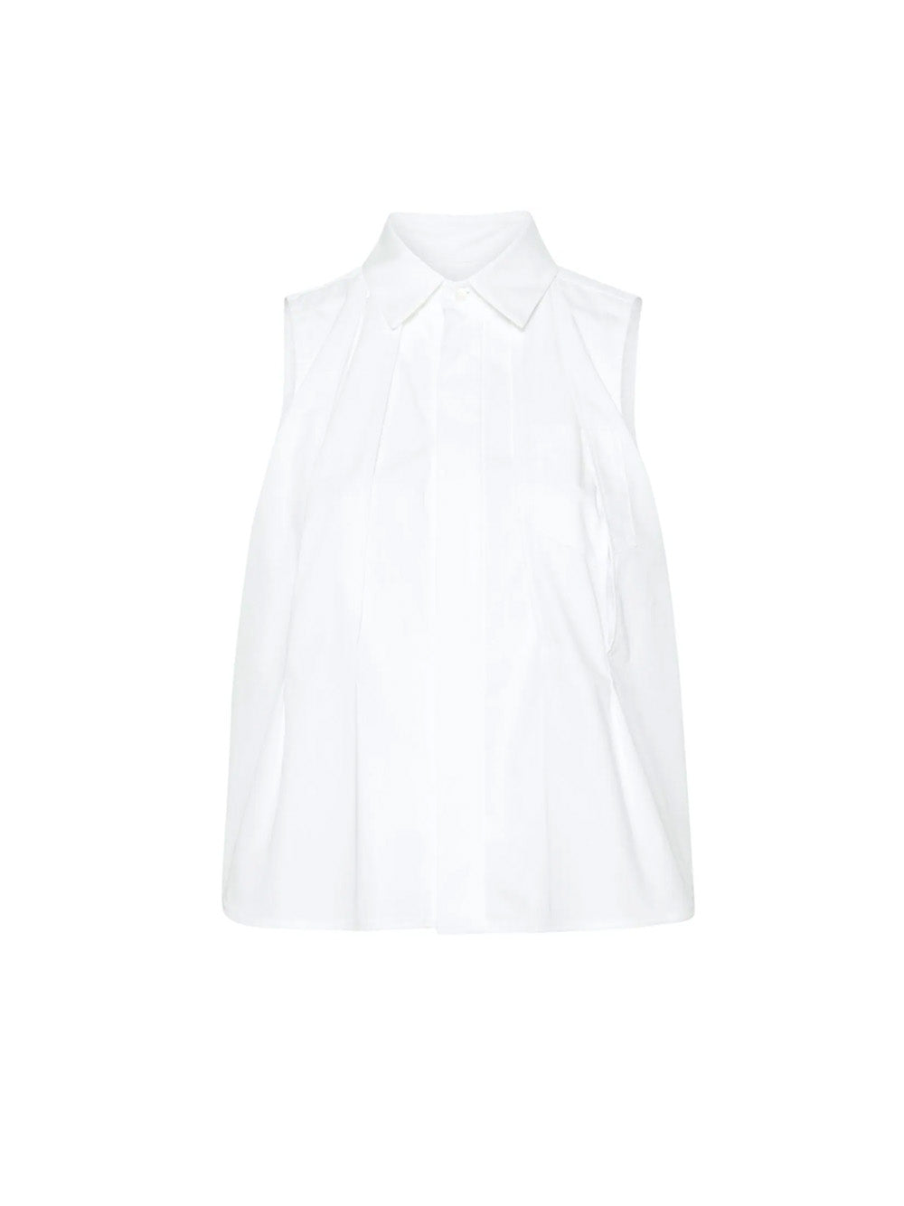Sleeveless Cotton Buttondown