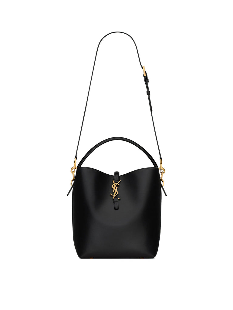 ショルダーバッグ SAINT LAURENT BLACK ECONYL RIVE DE GAUCHE BUCKET BAG RIVE GAUCHE laced bucket bag in ECONYL®