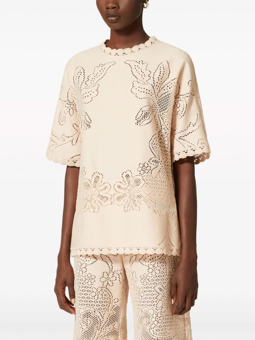 Floral Embroidered Tee